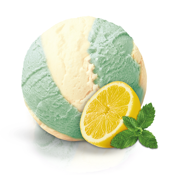 «MOROZPRODUCT» mint-lemon with a layer of creamy sherbet in ditches «MOROZPRODUCT» mint-lemon with a layer of creamy sherbet in ditches